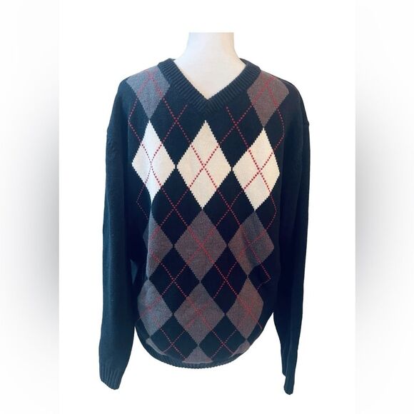 XG mens Classic sweaters XL Black And White Runs Smaller See Measurements - Picture 1 of 5